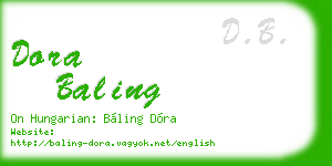 dora baling business card